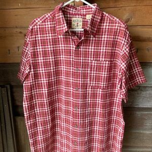 RedHead Casual Red and White Plaid Shirt